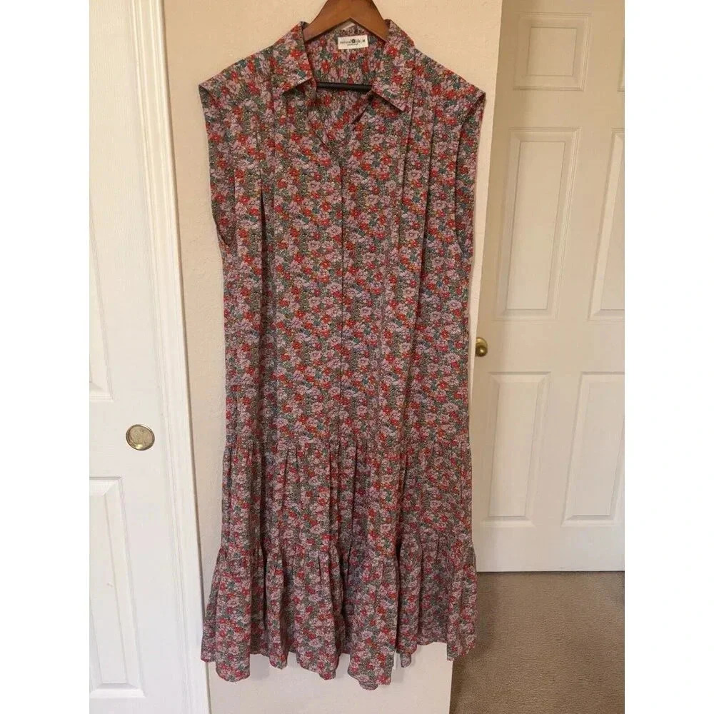 Natural Life Floral Maxi Dress - Red and Green